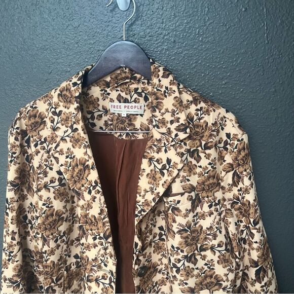 Free People Cali Floral Print Boxy Single Breasted Blazer - Picture 7 of 16